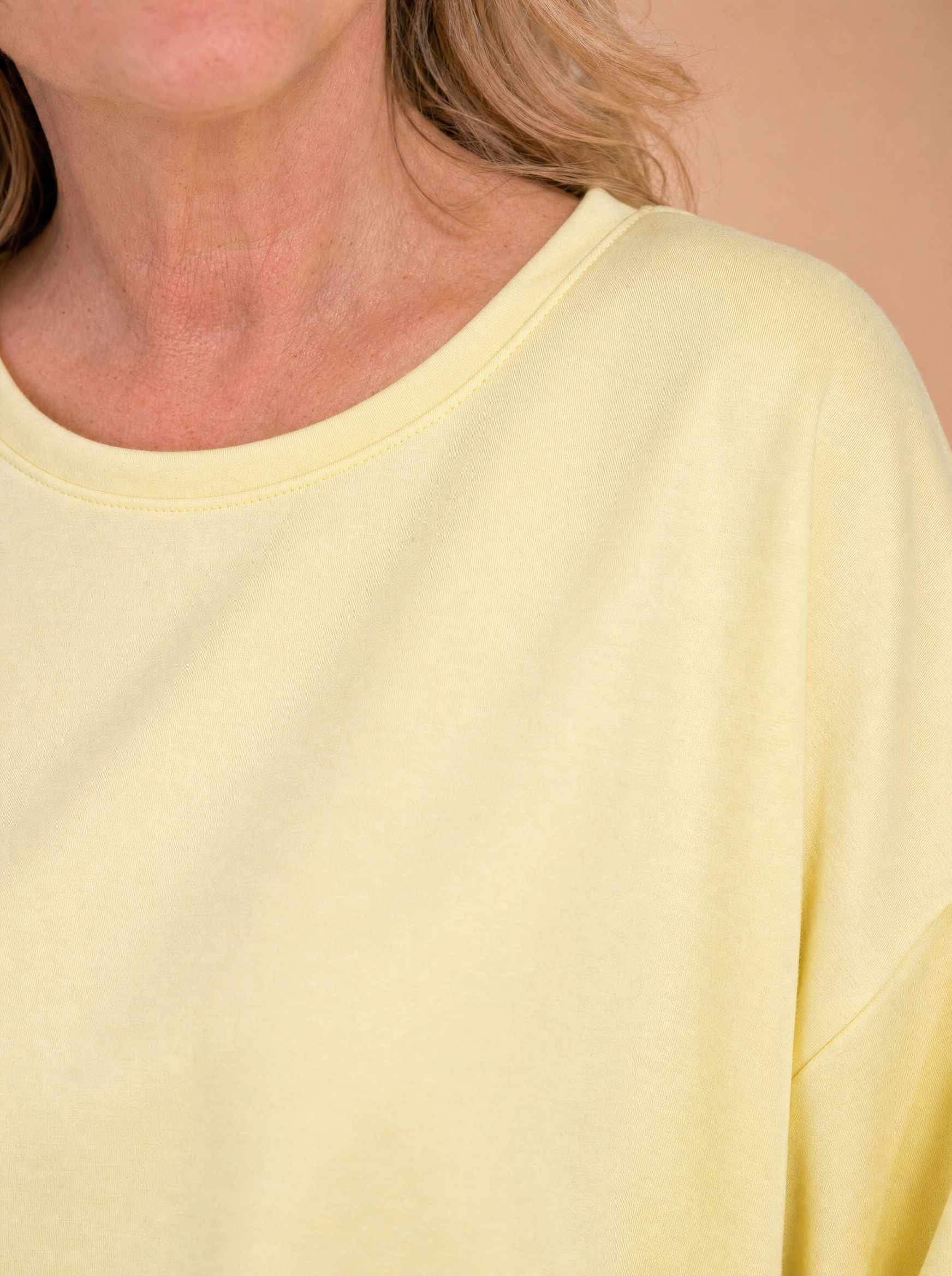 Komplet Masełko Long — Bluzka z długim rękawem i Spodnie Palazzo plus size | 100% Wiskoza Masełko, Polska Szwalnia