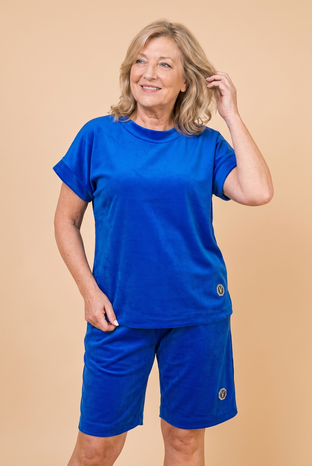 Komplet Letni Swoboda — t-shirt + szorty | 100% Wiskoza Polska szwalnia