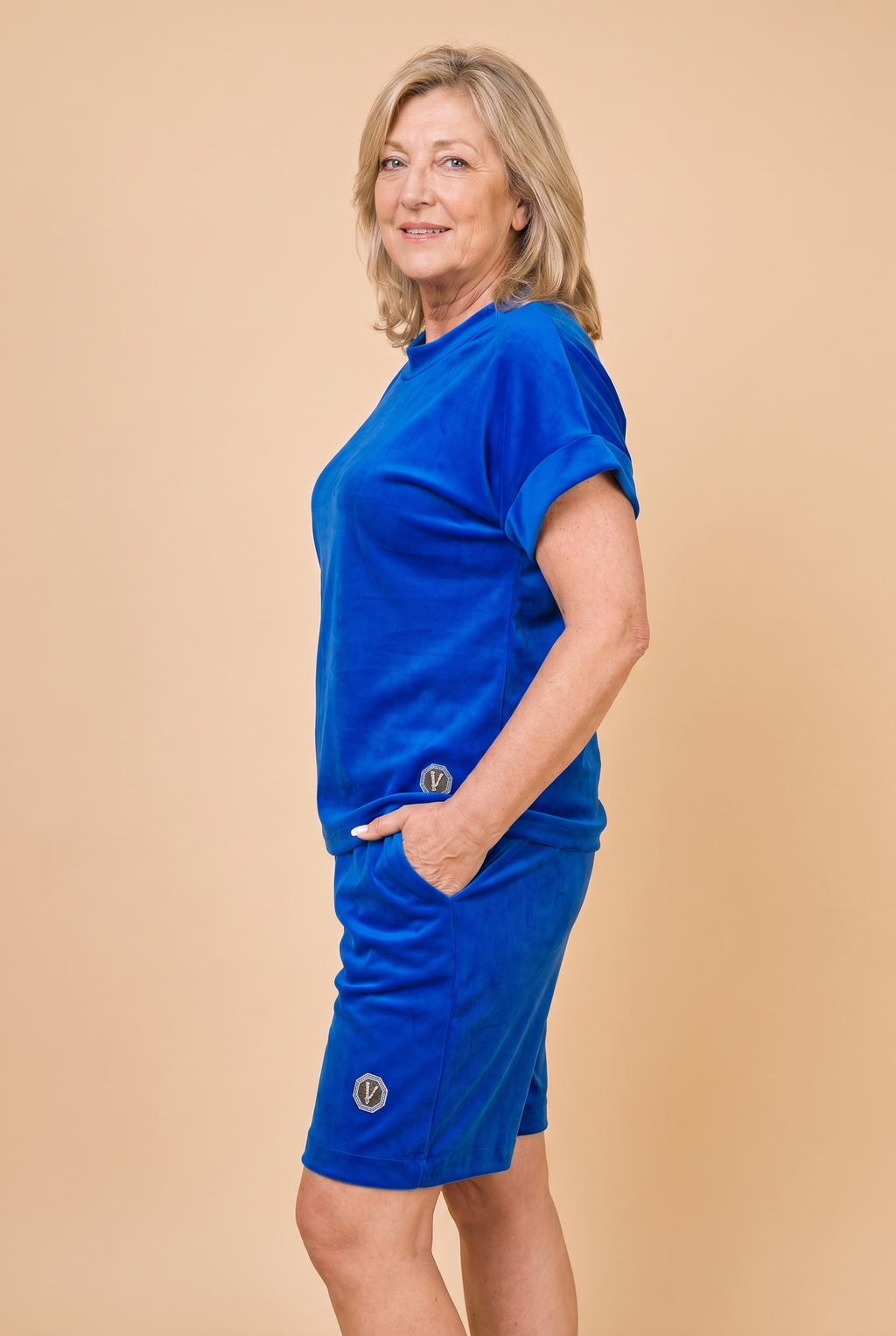Komplet Letni Swoboda — t-shirt + szorty | 100% Wiskoza Polska szwalnia