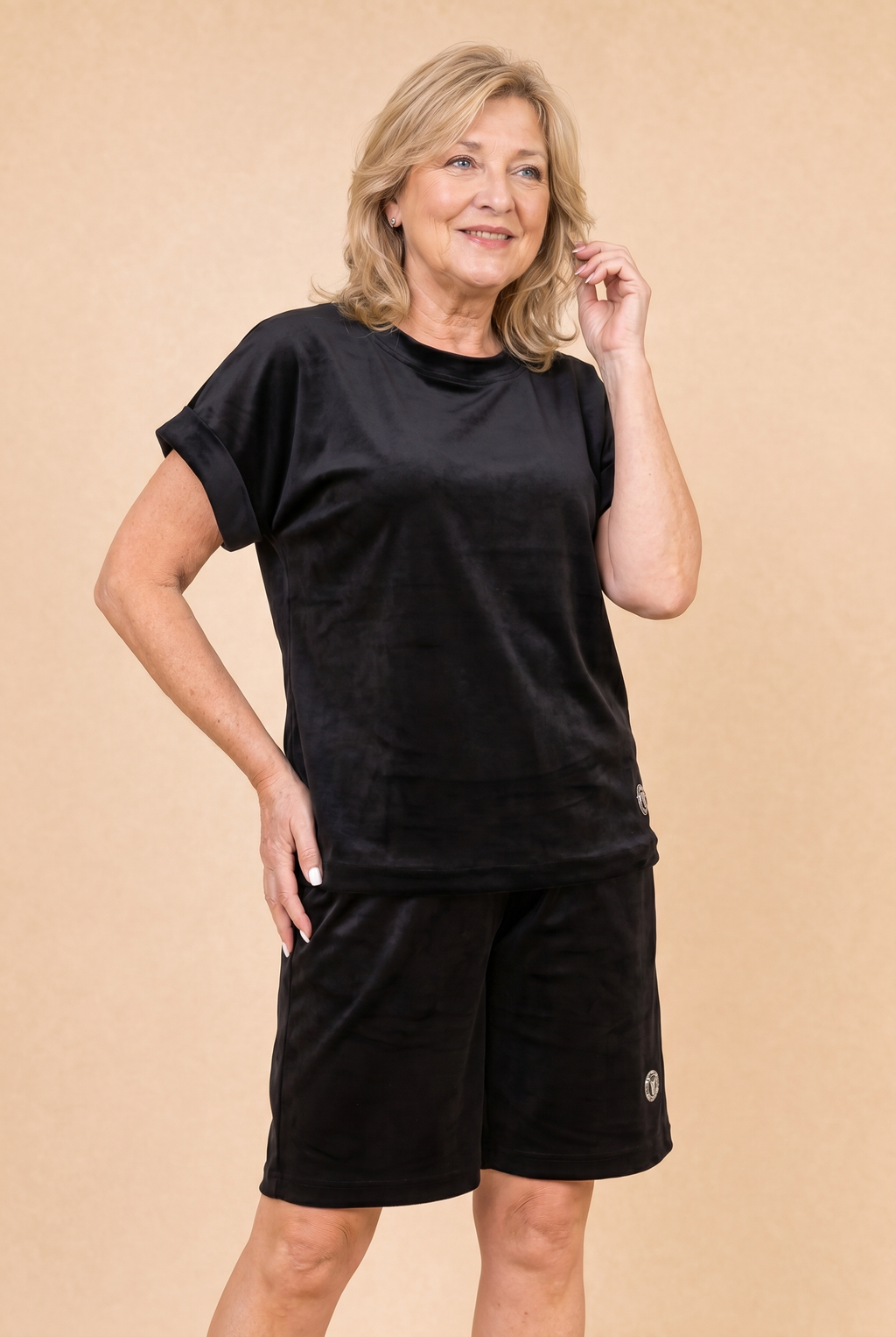 Komplet Letni Swoboda — t-shirt + szorty | 100% Wiskoza Polska szwalnia