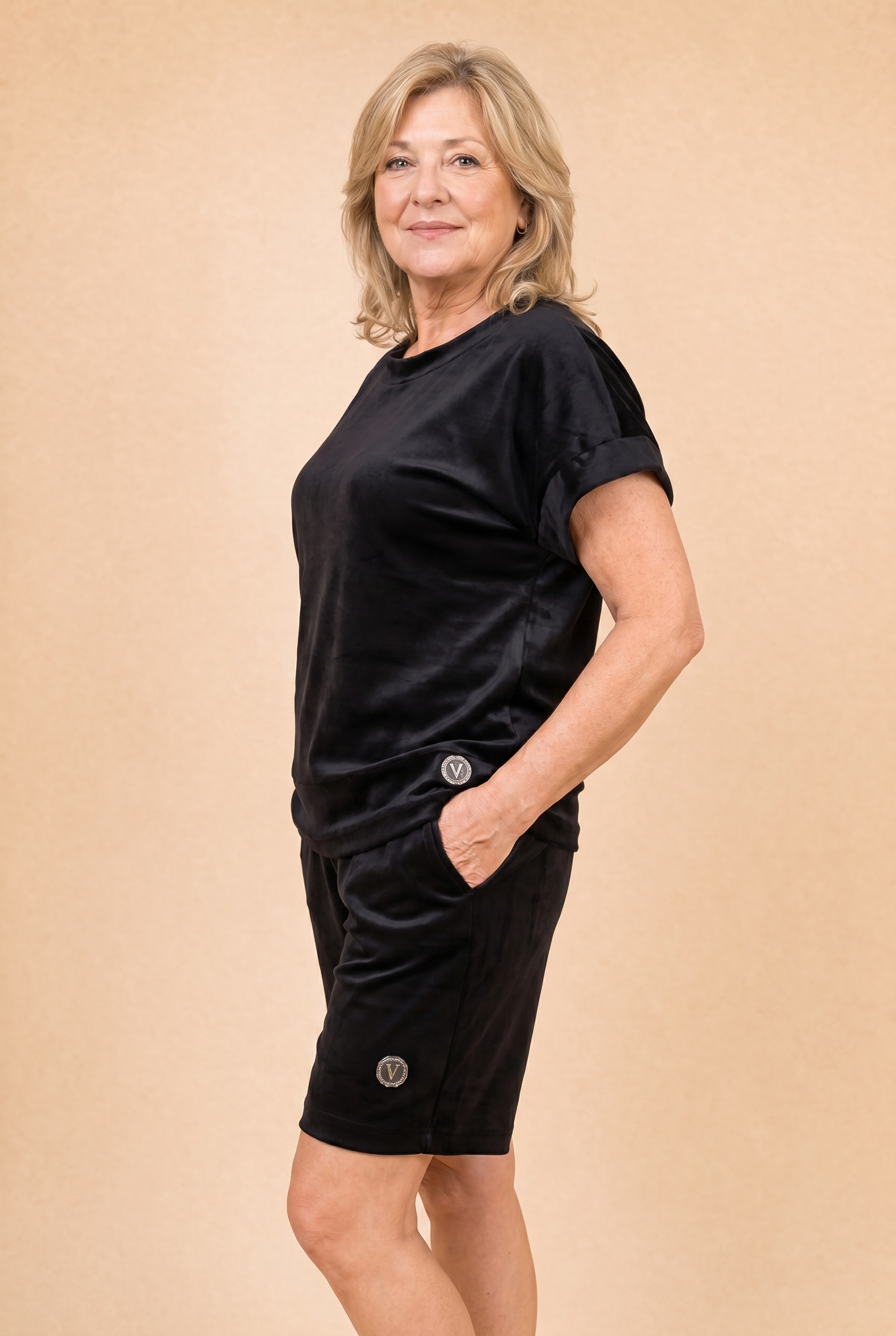 Komplet Letni Swoboda — t-shirt + szorty | 100% Wiskoza Polska szwalnia