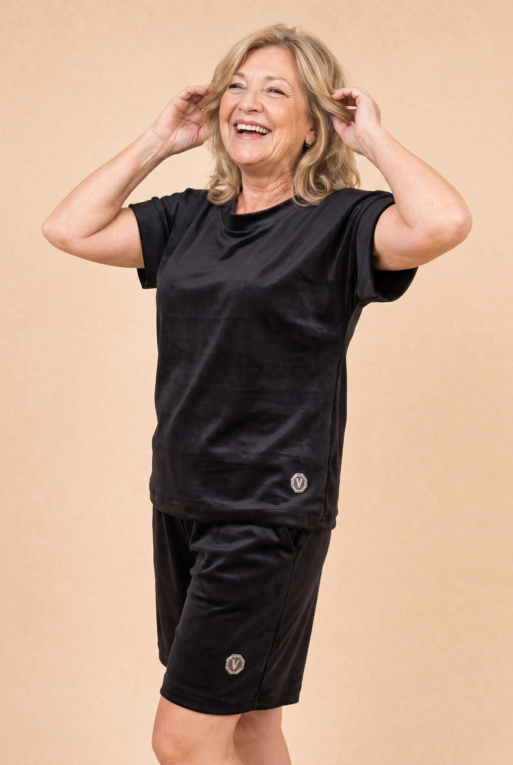 Komplet Letni Swoboda — t-shirt + szorty | 100% Wiskoza Polska szwalnia