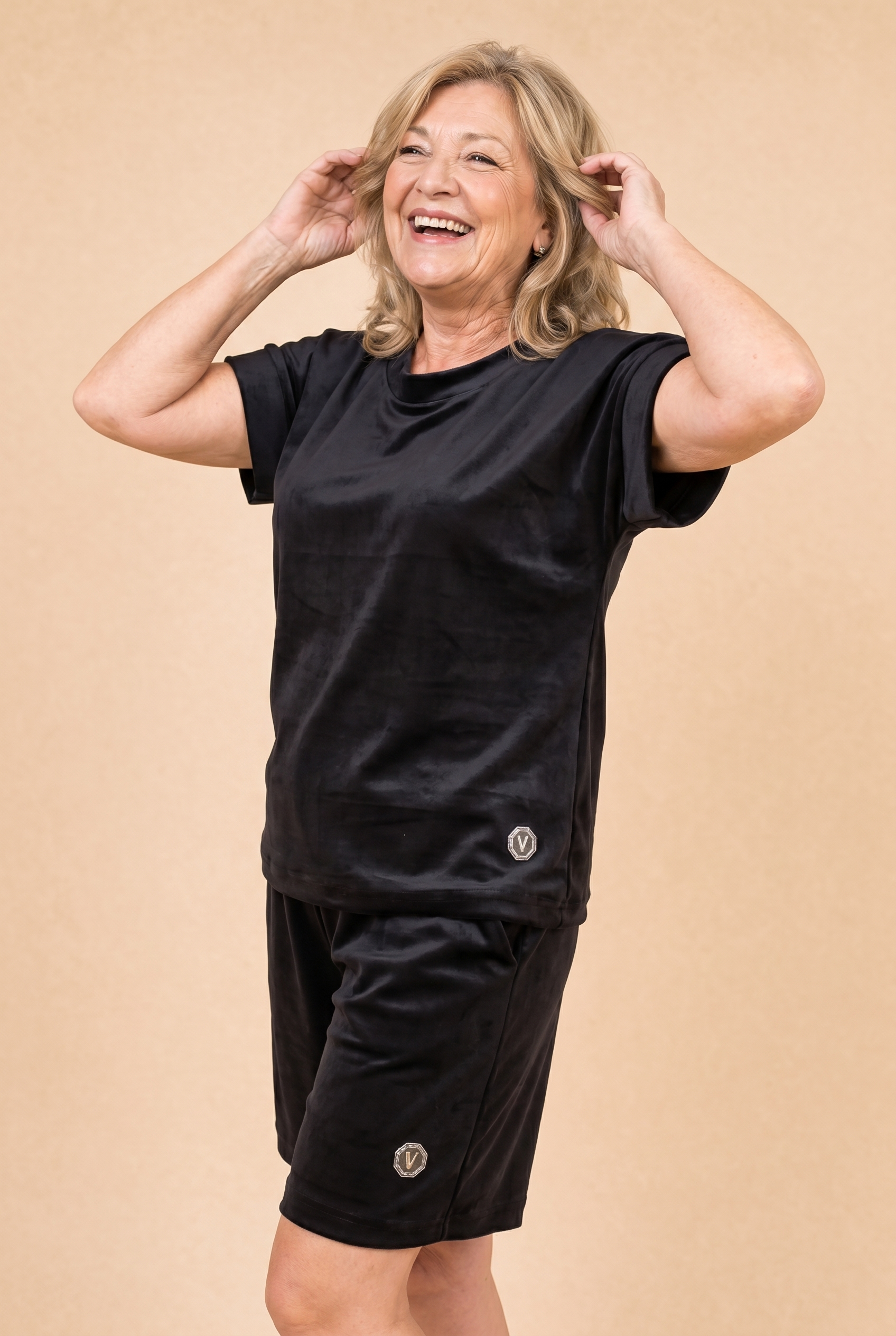 Komplet Letni Swoboda — t-shirt + szorty | 100% Wiskoza Polska szwalnia