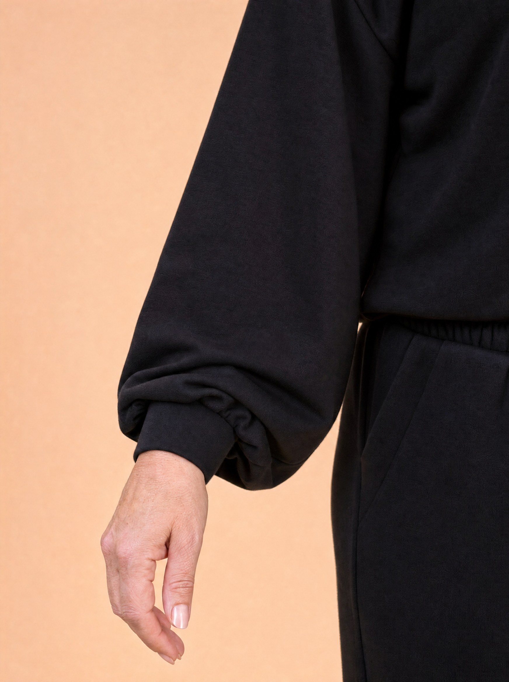 Komplet Masełko Long — Bluzka z długim rękawem i Spodnie Palazzo plus size | 100% Wiskoza Masełko, Polska Szwalnia